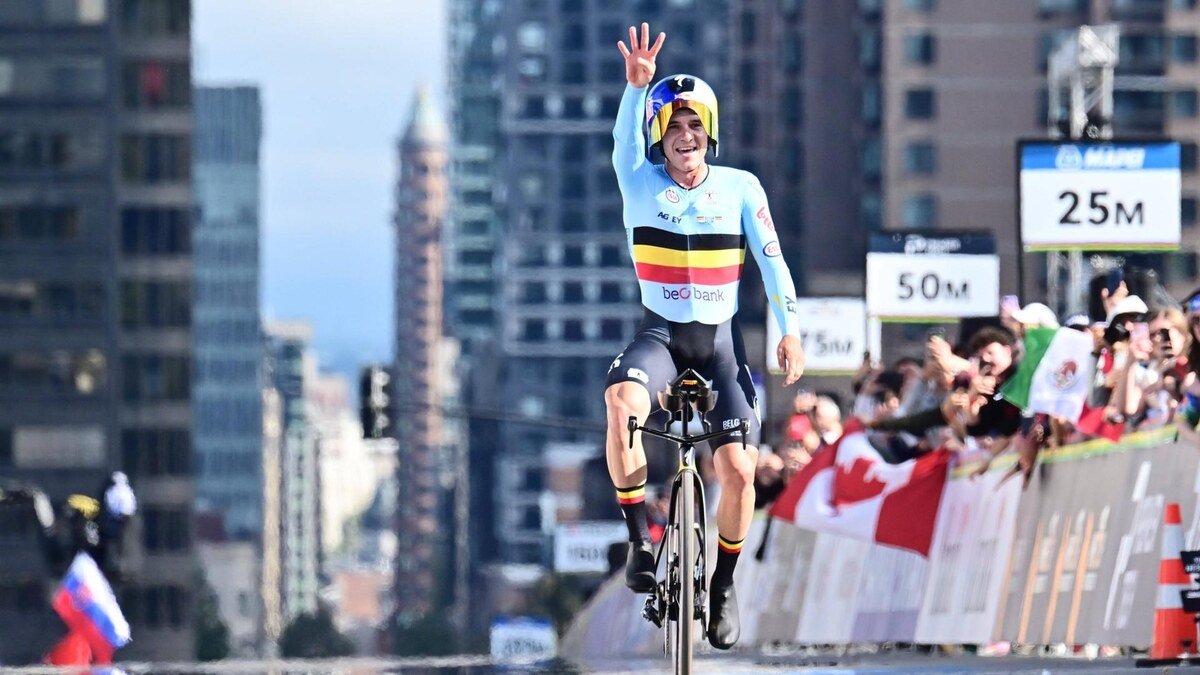 Evenepoel hizo historia con su cuarto título mundial consecutivo de contrarreloj