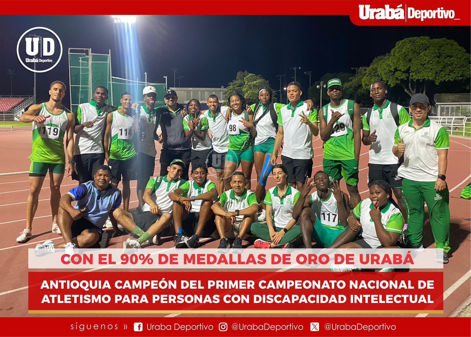 Urabá aporta el 90% de los oros de Antioquia en Nacional de atletismo adaptado — Urabá Deportivo