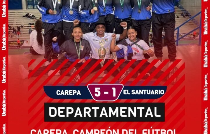 Carepa conquista el título de fútbol sala femenino en los Juegos Departamentales 2025 — Urabá Deportivo